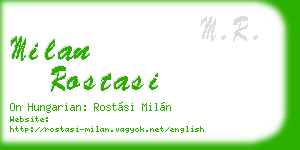 milan rostasi business card