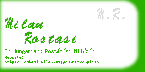 milan rostasi business card